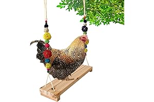 VEHOMY Chicken Swing Perch, Wooden Stand for Coop Hens Parrot
