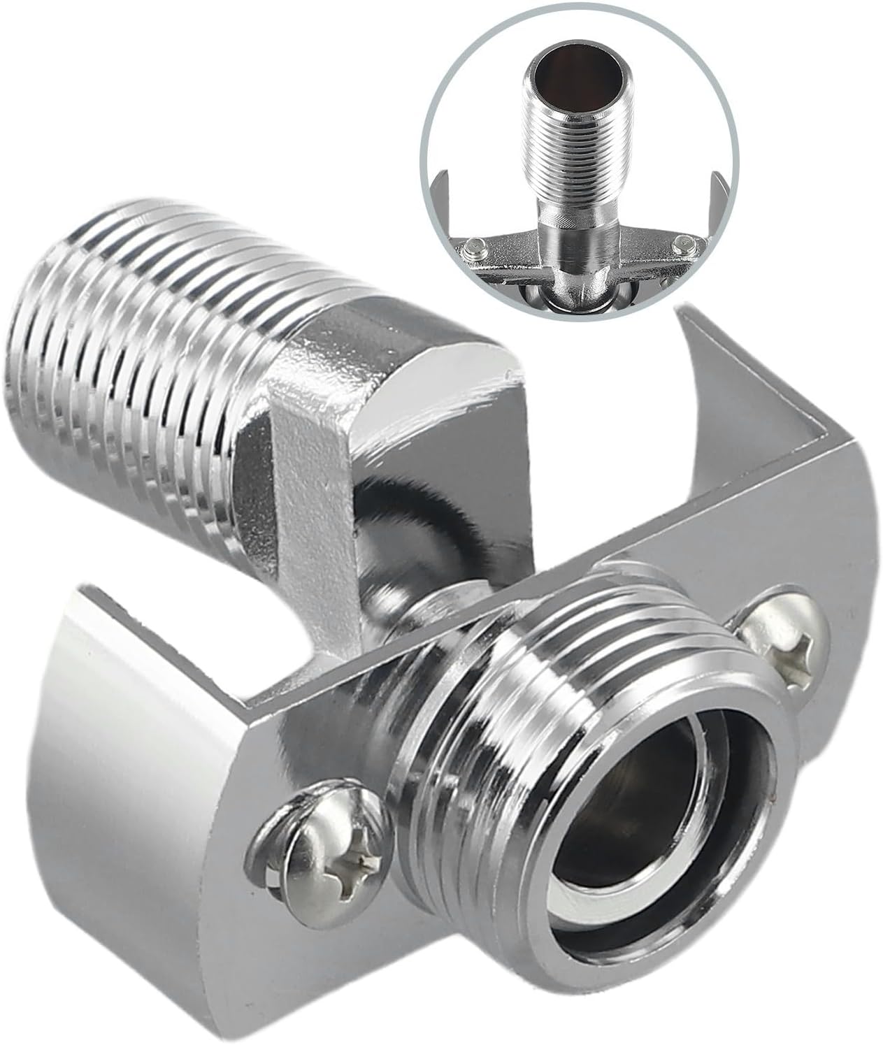 Adjustable 40° Wall Mounted Water Faucet Adapter with Angled Curved Foot Excentric Screw Design for Kitchen & Utility Room (26 mm) Enhance Your Plumbing Solutions