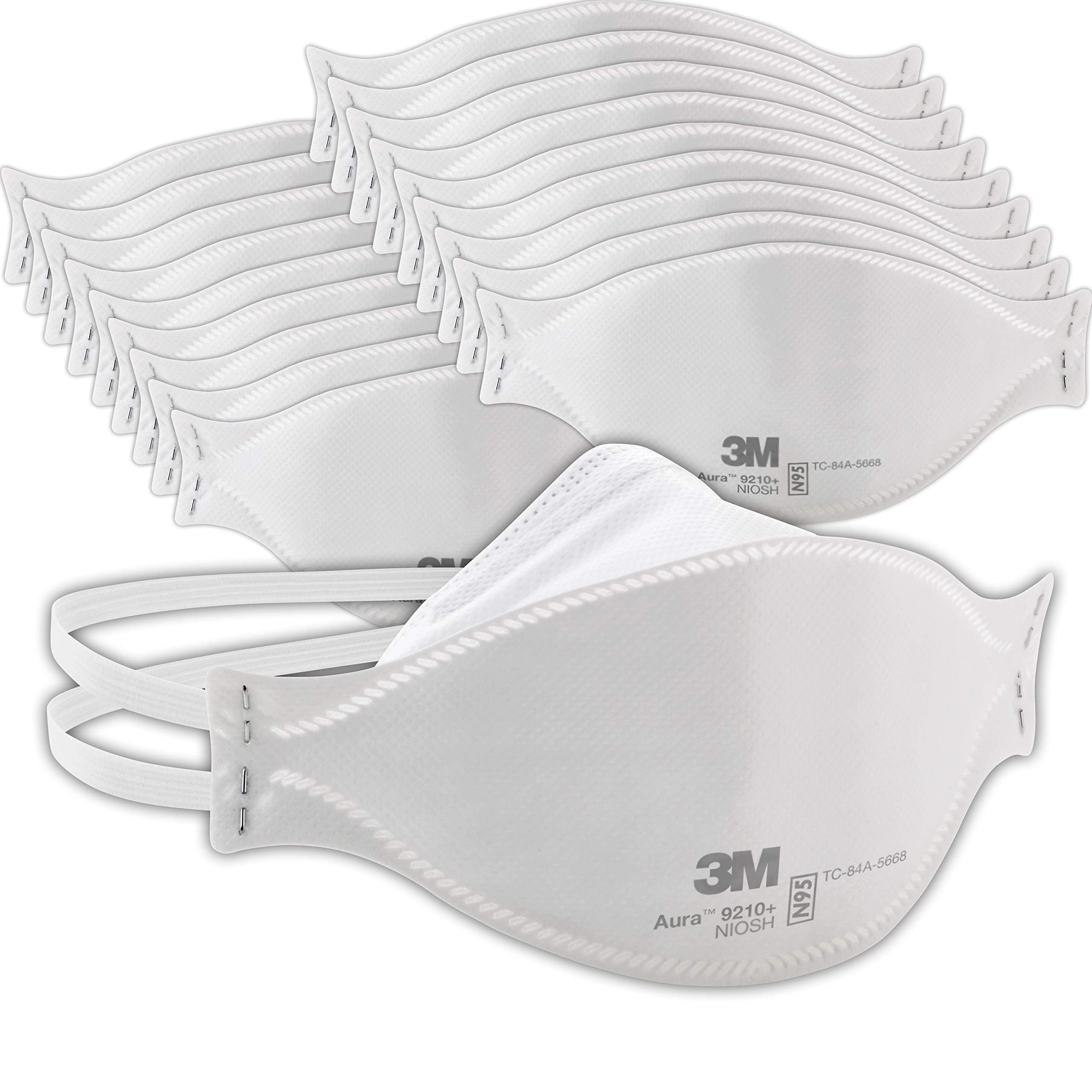 Aura Particulate Respirator 9210+, N95, Pack of 20 Disposable Respirators