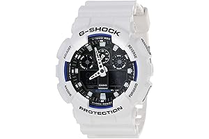 Men's G-Shock GA100B-7A White Resin Quartz Watch: Unstoppable Timepiece for Men