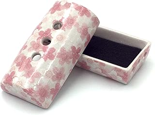 漆ぷろだくと 満開桜【美濃焼】横置 筒型 香炉【香彩器】カーボンフェルト付き スティック・コーン型兼用 現代仏具 モダン仏具 香炉 陶器