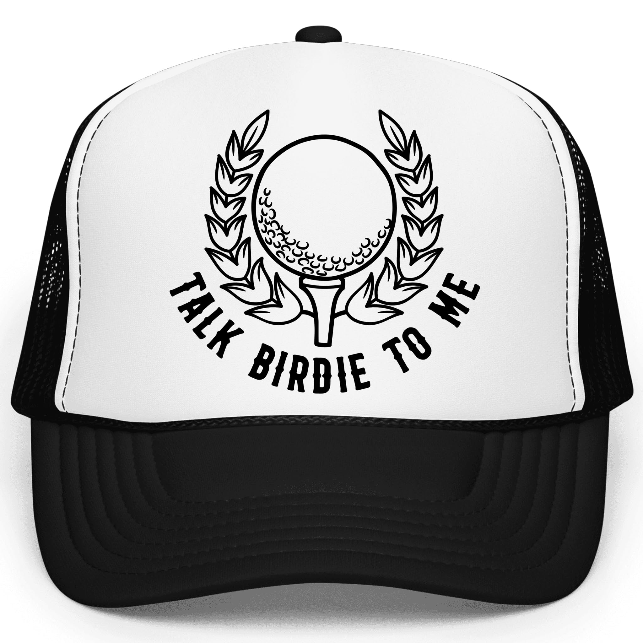 Gorra de golf de malla con cierre a presión ajustable estilo 5 paneles 5