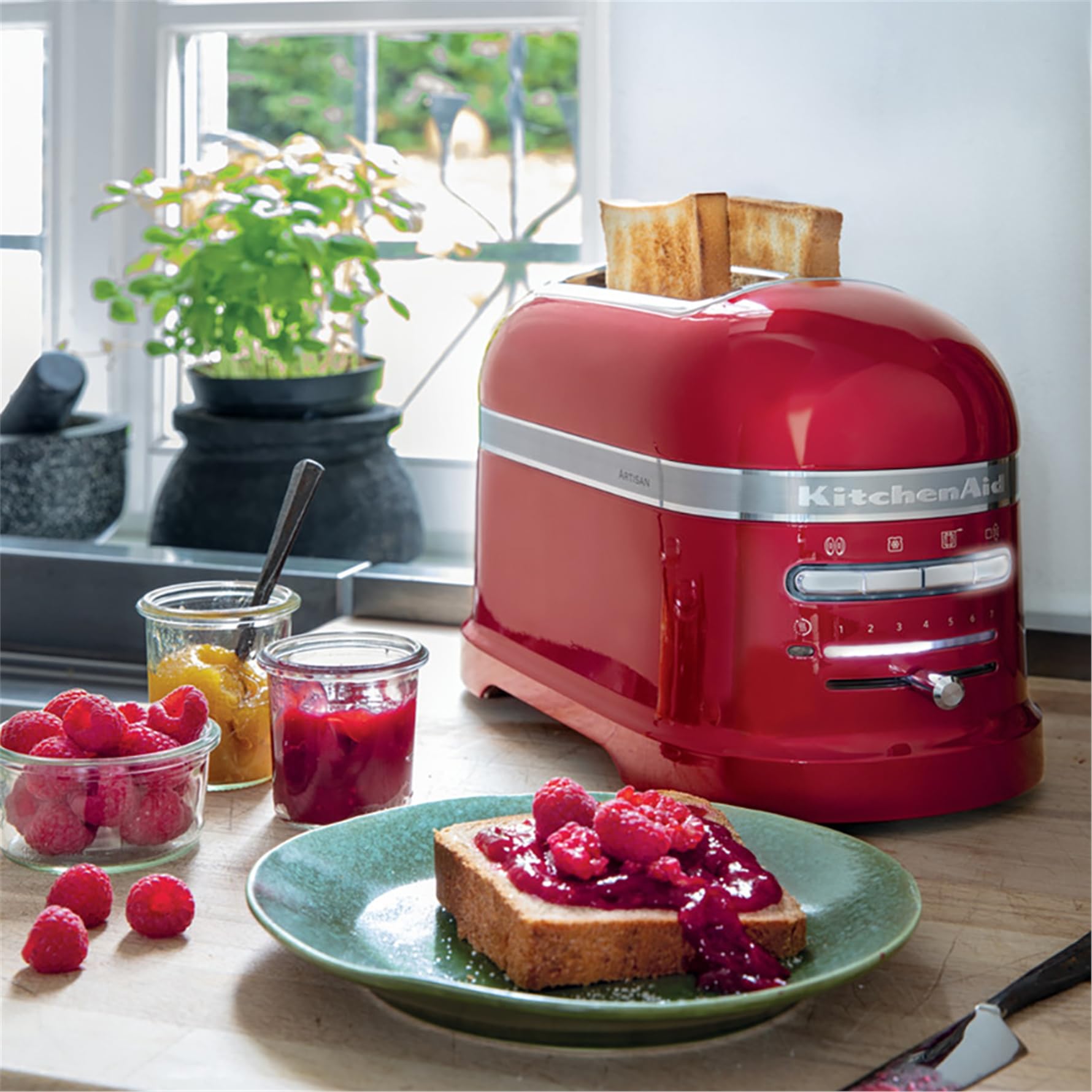 Kitchenaid 5KMT2204EER toster Artisan na 2 kromki, czerwony