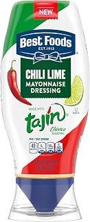 Best Foods Mayonnaise Dressing Chili Lime for Grilled Corn, Tacos, Grain Bowls & More, with Tajín Clásico Seasoning, Real Ingredients & No Artificial Flavors, 11.5 oz