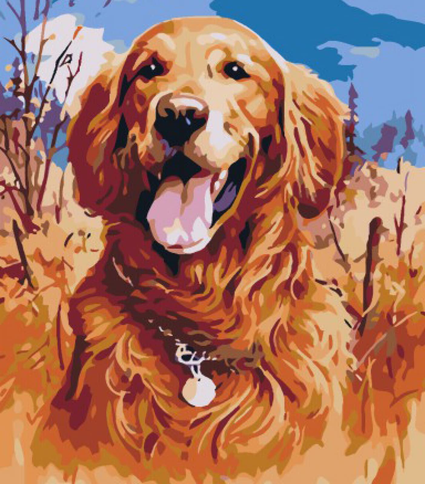 Kit de pintura de diamante 5D de perro lindo, un regalo creativo de arte DIY 8