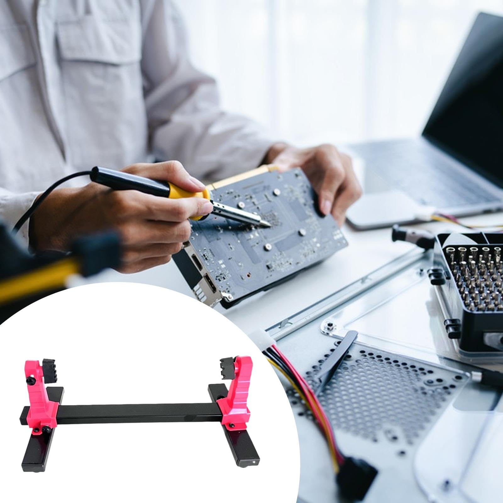 MagiDeal Soporte para placa de circuito impreso con abrazadera auxiliar ajustable y flexible de 0 a 200 mm. Soporte estable para soldadura de PCB. Herramienta