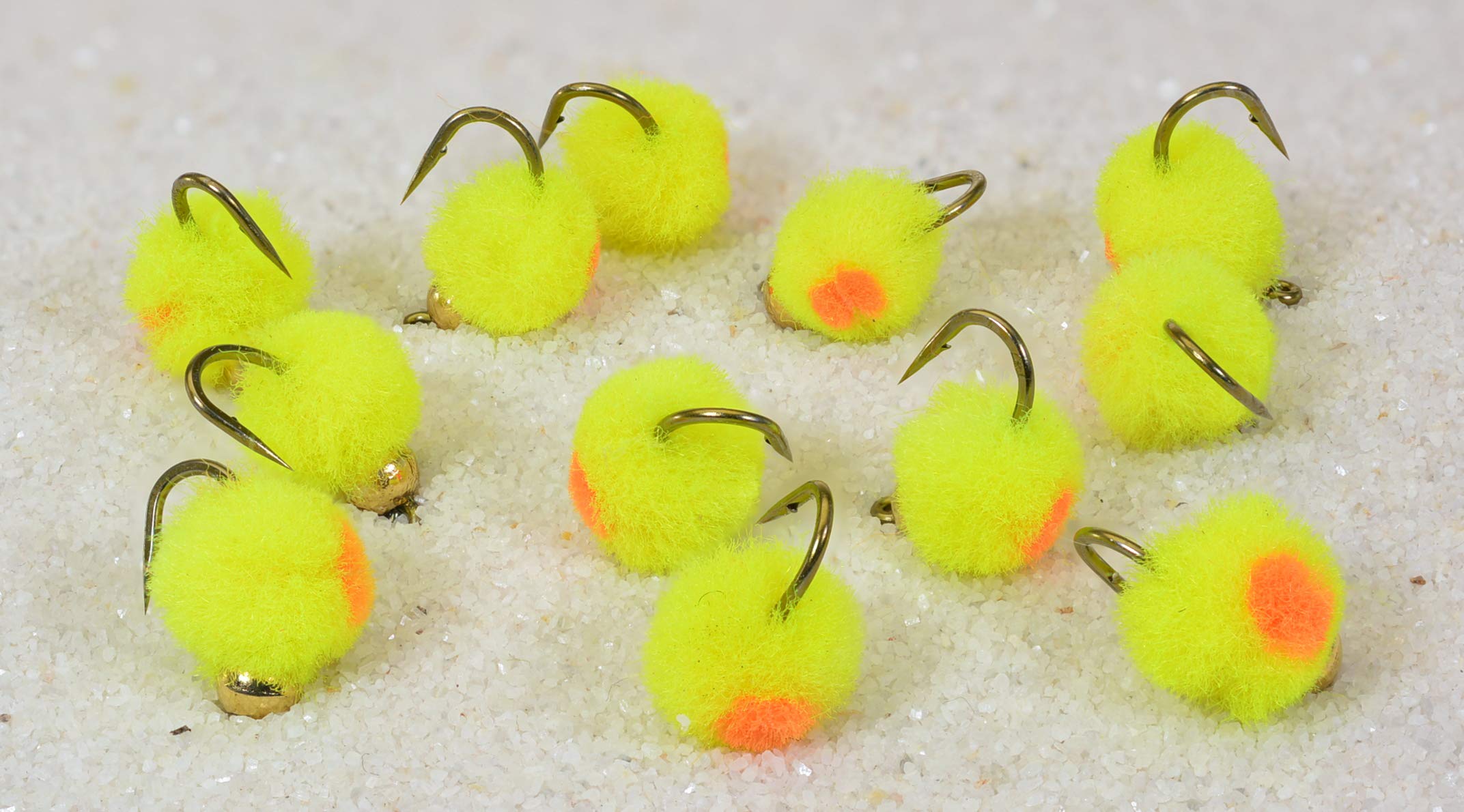 Tungsten Bead Egg Fly in Pink, Peach, Chartreuse or Assorted | Trout Fishing Flies | Mustad Signature Fly Hooks