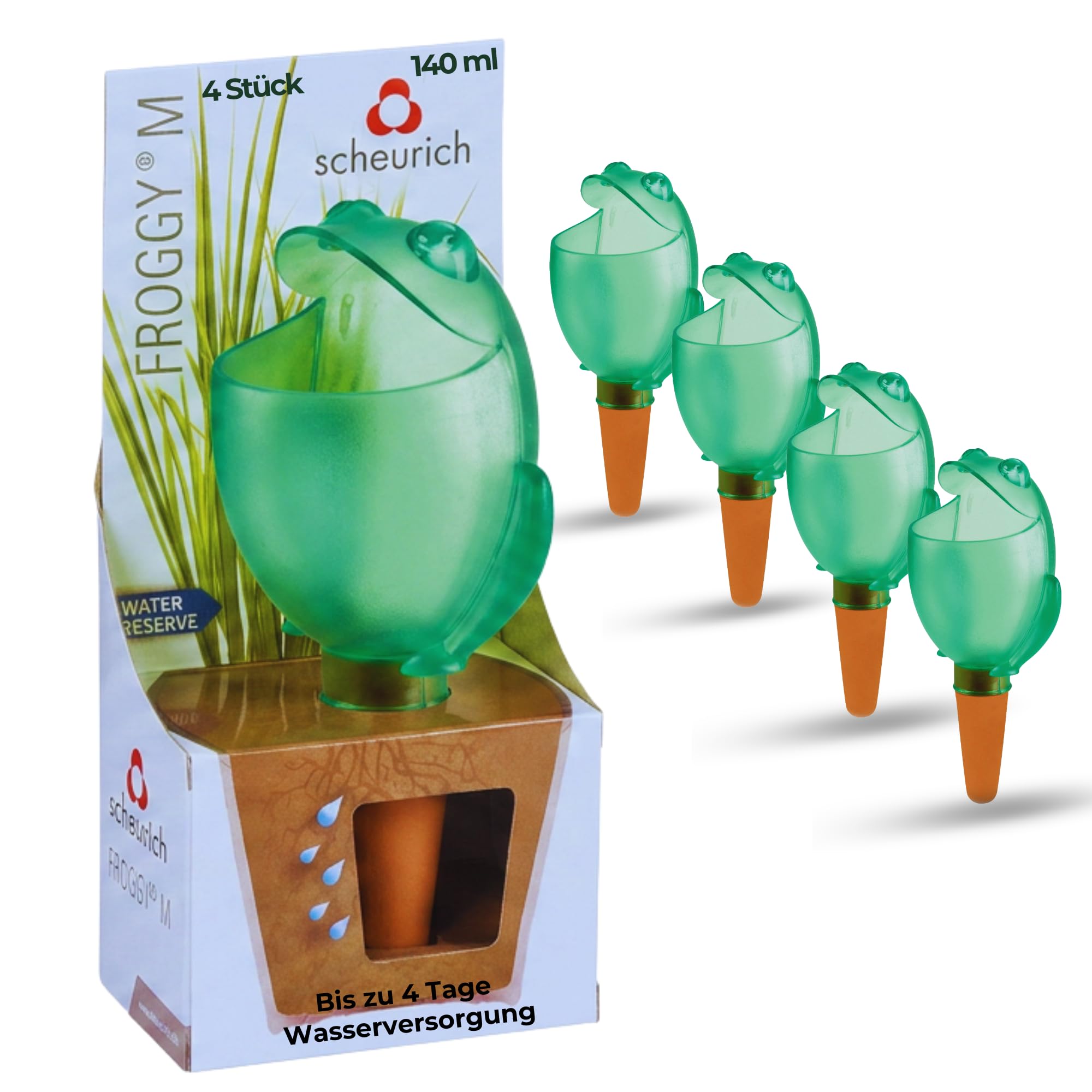 'Water Dispenser Froggy M Dark Green Size 15 cm Inhalt 140 ml Watering Your Plants For Up To 4 Days