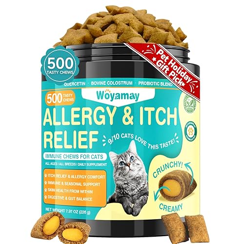 Cat Allergy Relief for Cats, 500 Crunchy & Creamy Anti-Itch