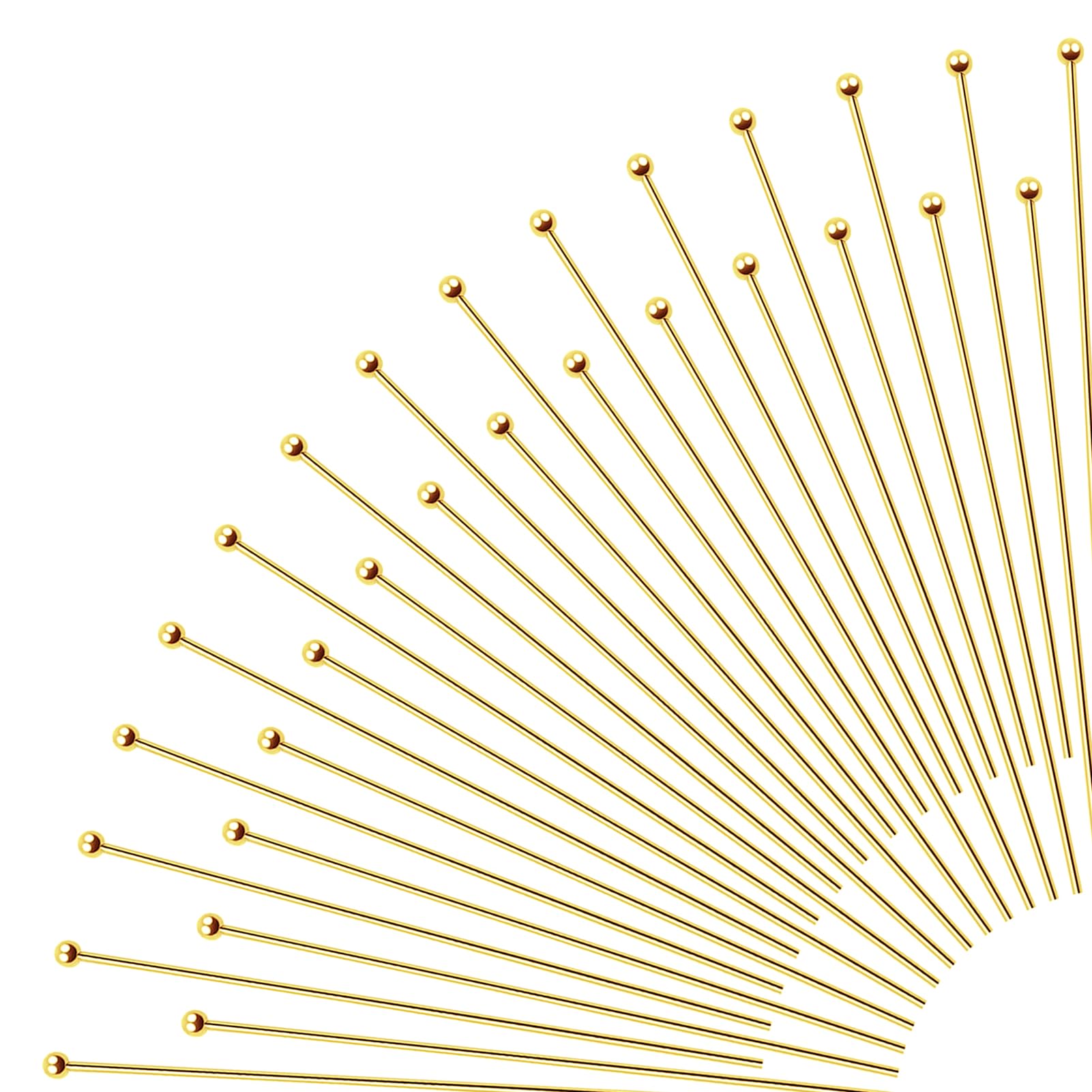 Clous à tête bille dorés en acier inoxydable premium pour création de bijoux durables