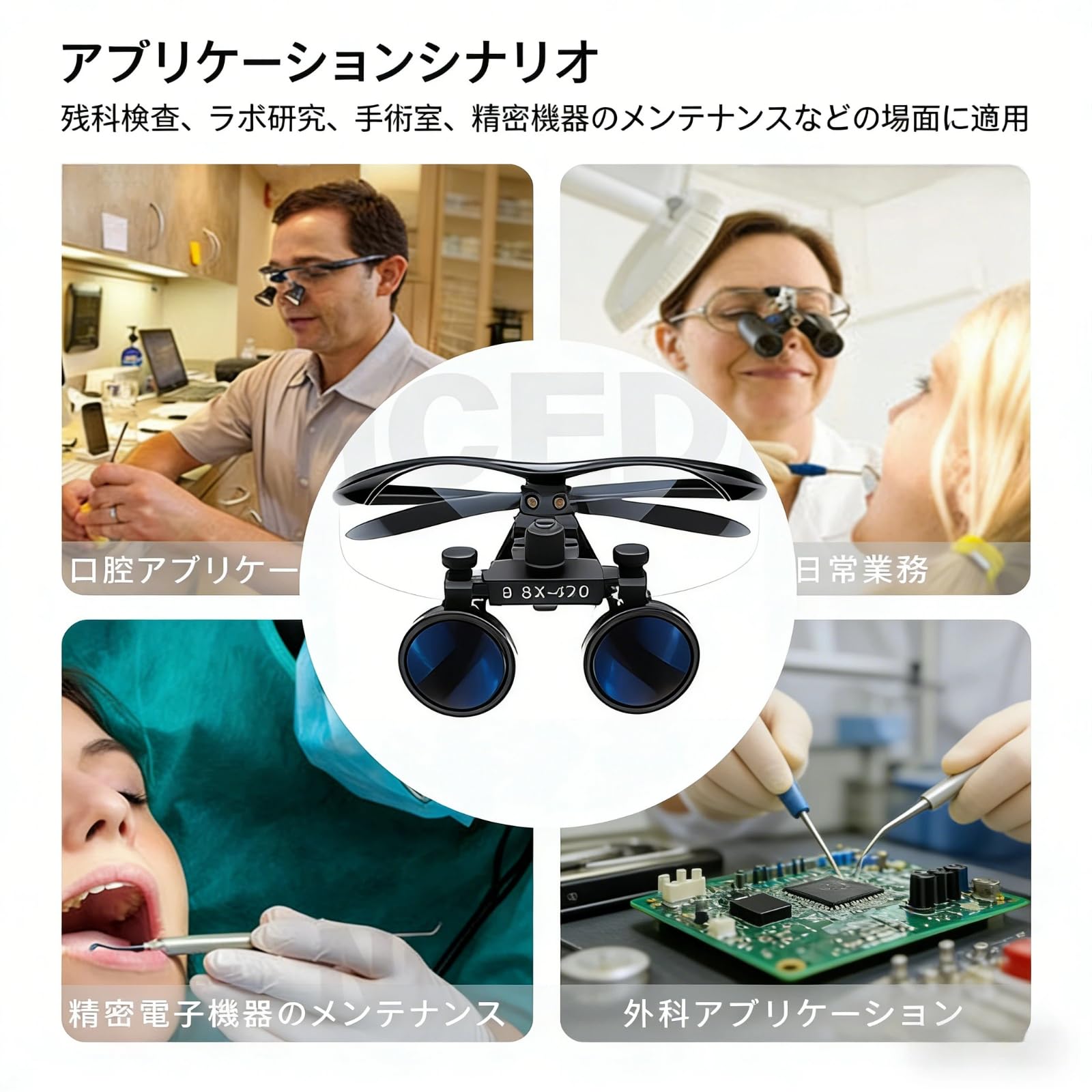 Amazon.co.jp: Hongjiwa 歯科ルーペ ヘッドライト付き 2.5 倍 / 3.5 倍