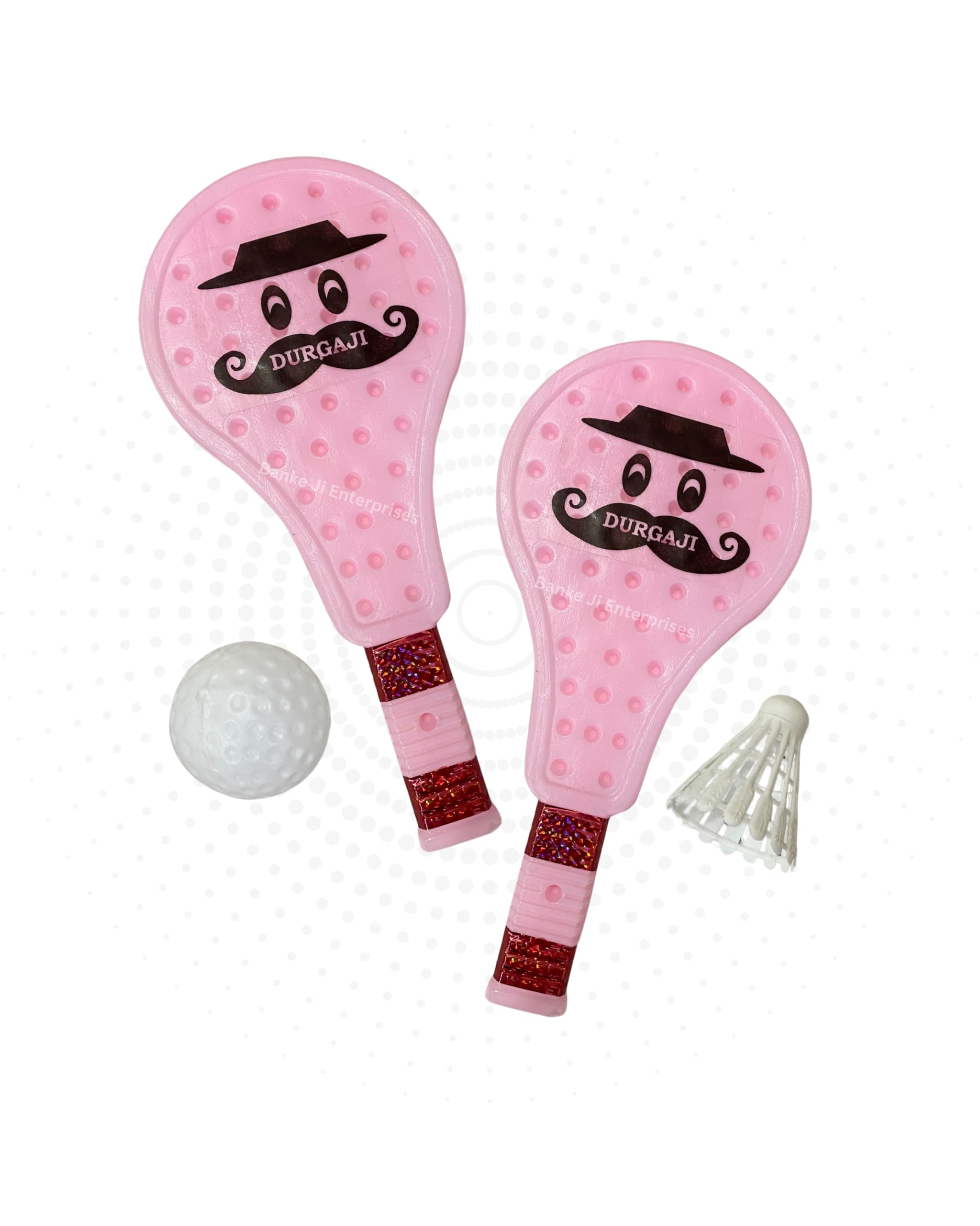 Banke Ji Sports Toys Combo Set, Cricket Bat, Hockey Stick, Tennis Racquet with Balls, Indoor Outdoor Play, Age 3+ Years 1