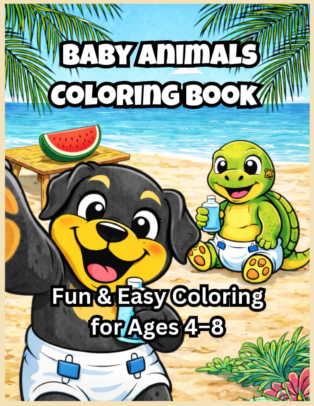 Baby Animals Coloring Book: Fun & Easy Coloring for Ages 4–8