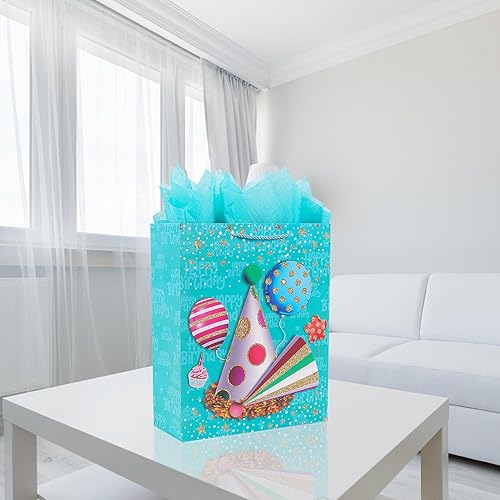 Miniatura 6 de Elephant-package Bolsas de regalo extra grandes de 16.3 pulgadas con papel de seda para niñas, bolsas de fiesta de cumpleaños (rosa)