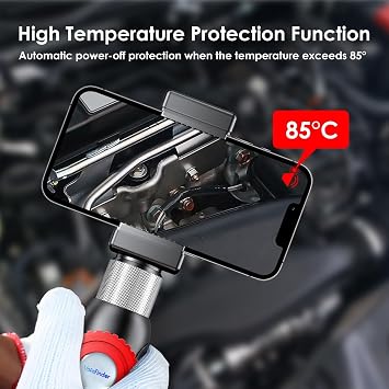 Borescope 1080P Articulated Dual Direction for iPhone and Andriod Endoscope 6.2mm Camera Probe with Light Lights for Automotive Engine Plumbing HVAC Inspection 1.5M Cable