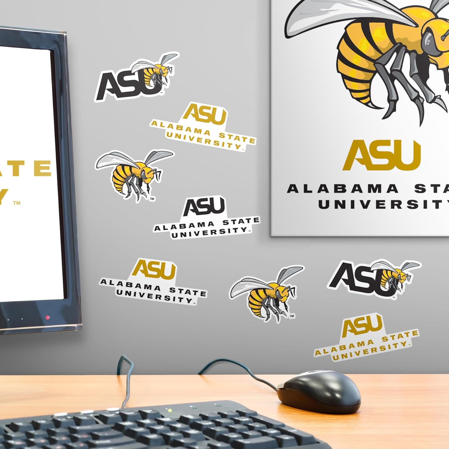Alabama State University Spirit Logos 50ct Vinyl Large Deluxe Stickers Variety Pack - Laptop, Water Bottle, Scrapbooking, Tablet, Skateboard, Indoor/Outdoor - Image 6