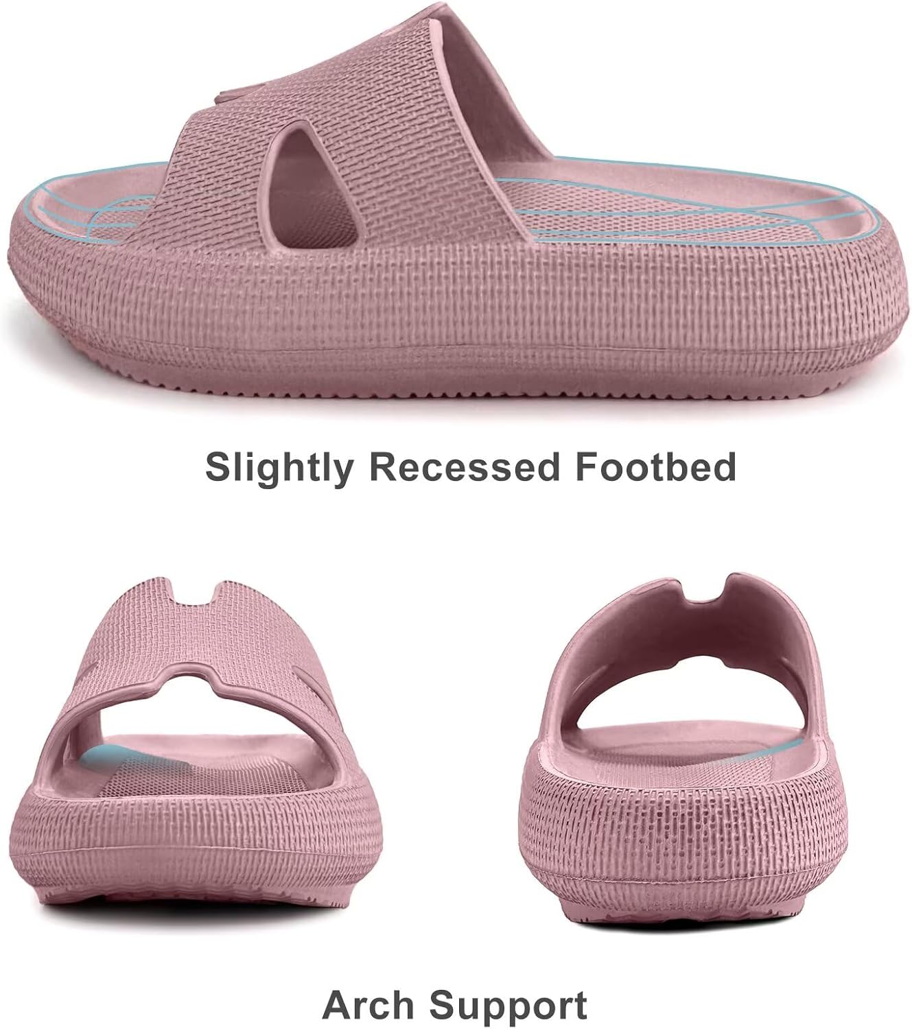 Haifago Cloud Slides for Women and Men Cushion Recovery Pillow Sandals, Memory Foam House Shower Slippers for Woman Comfort Platform Non-Slip - Image 3