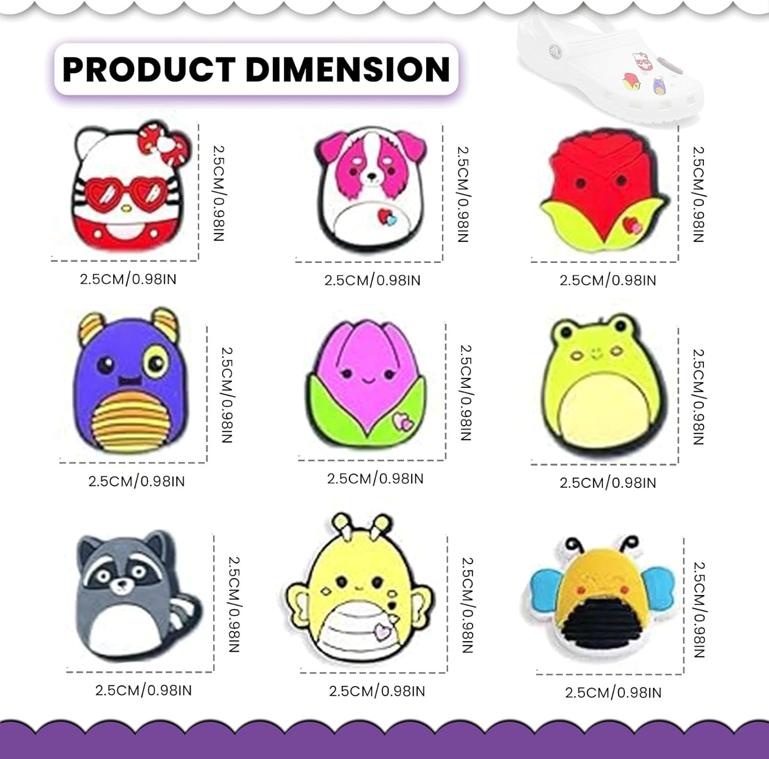 Brexter Pack of 40 Croc Charms and Beach Bag Accessories, Creative and Unique Design, Shoe Care Accessories, Crocs for Men, Women and Kids, Fun and Expressive 3