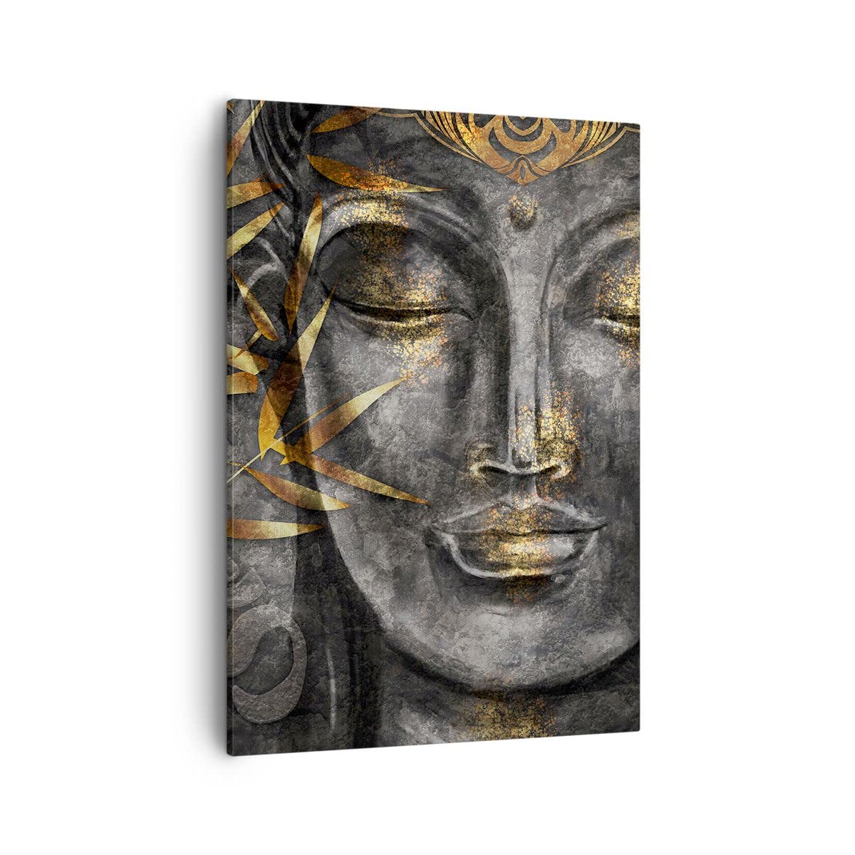 Lienzos decorativos Buda Oro Bodhisattva Cuadro Sobre Lienzo Moderno Vertical 50x70cm Cuadros Decoracion Salon Dormitorio Cocina Cuadros Pared Imágenes Wall Art Prints Decor Canvas PA50x70-4442