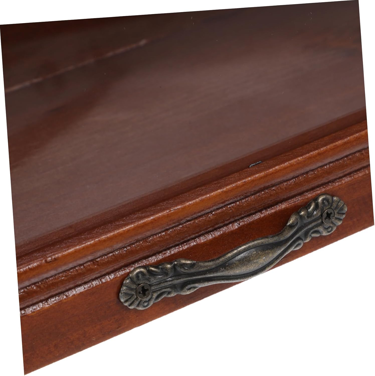 IMIKEYA Wooden Shadow Box Display Case with Shelves for Mugs and Collectibles - Glass Front - 30x23x10cm