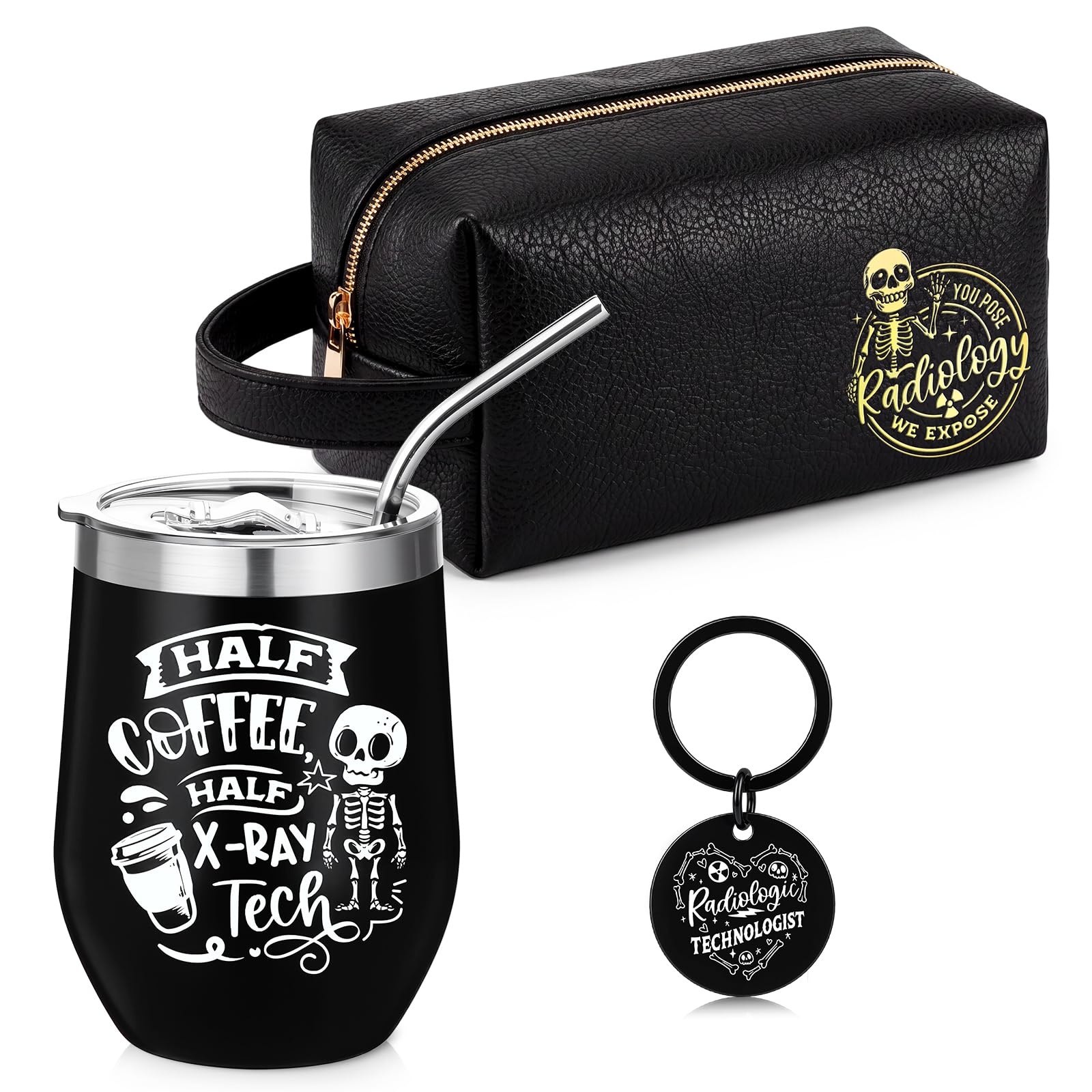 Dandat 3 Pcs 2026 Rad Tech Week Gift Set, Xray Tech Tumbler Bag Keychain