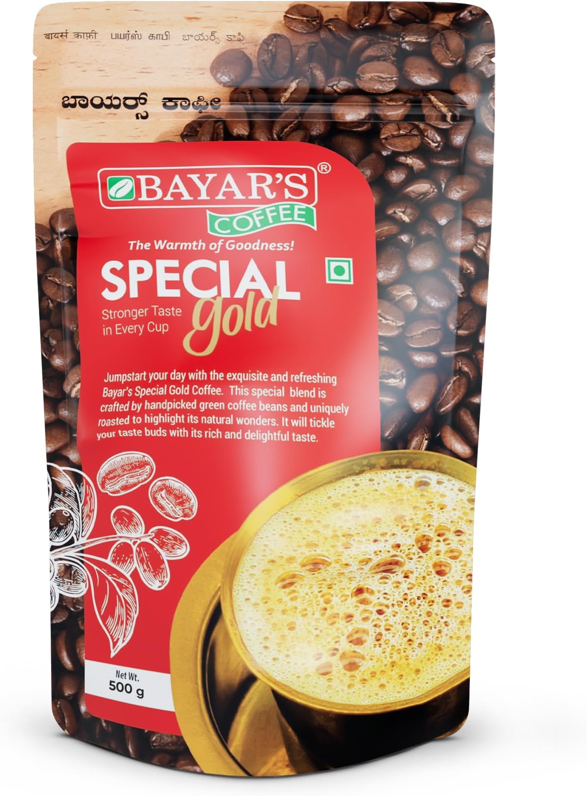 Coffee Special Gold Filter Coffee Powder 500g | Rich South Indian Blend with 70% Coffee, 30% Chicory | Balanced Taste & Sweet Aroma | Freshly Roasted & Ground (Pack of 1)