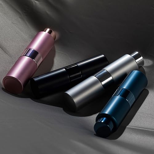 Miniatura 7 de owlyee Atomizador de perfume de 0.7 fl oz, botella de spray de colonia de viaje, dispensador de rociador vacío mini (plata, 4 unidades)