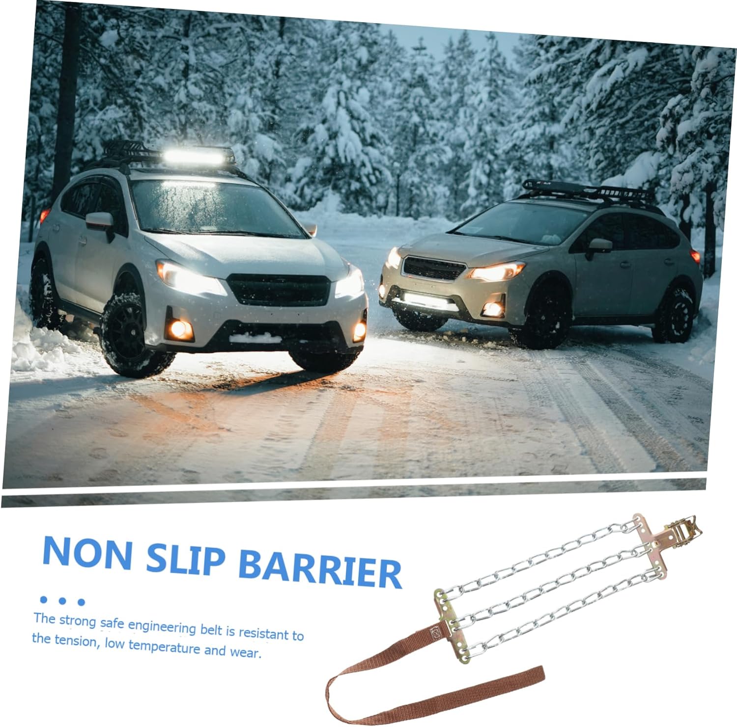 8pcs Automobile Snow Socks Tire Skid Chain Mud Car Tyre Clip Car Snow Chains Balance Design Ice Random Color