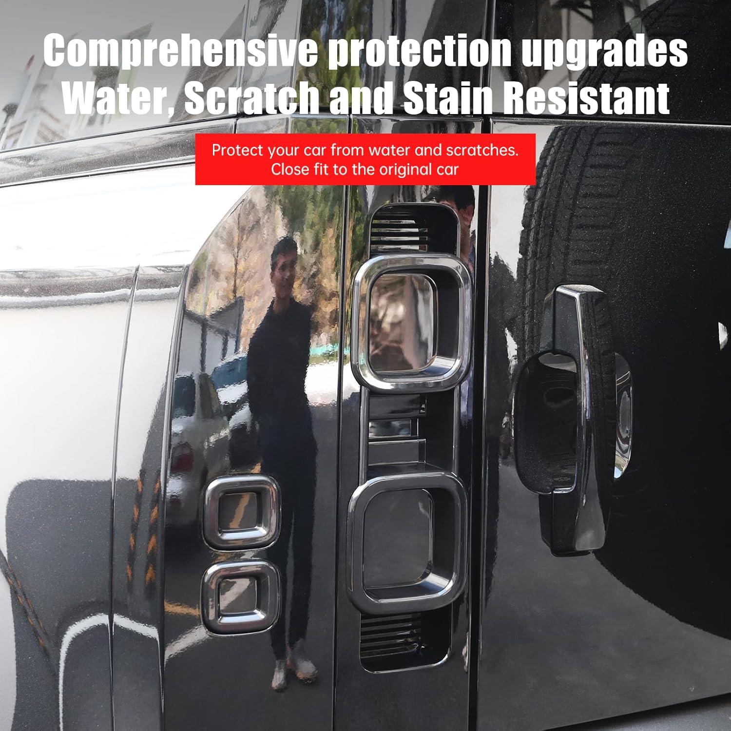 Smoked Tail Light Cover for 2020-2026 Land Rover Defender 90 110 130 Rear Tail Light Fog Light Housing Exterior Conversion Black Knight Accessories (Smoked Tail Light Cover + Fog Lamp 8-Piece Set)