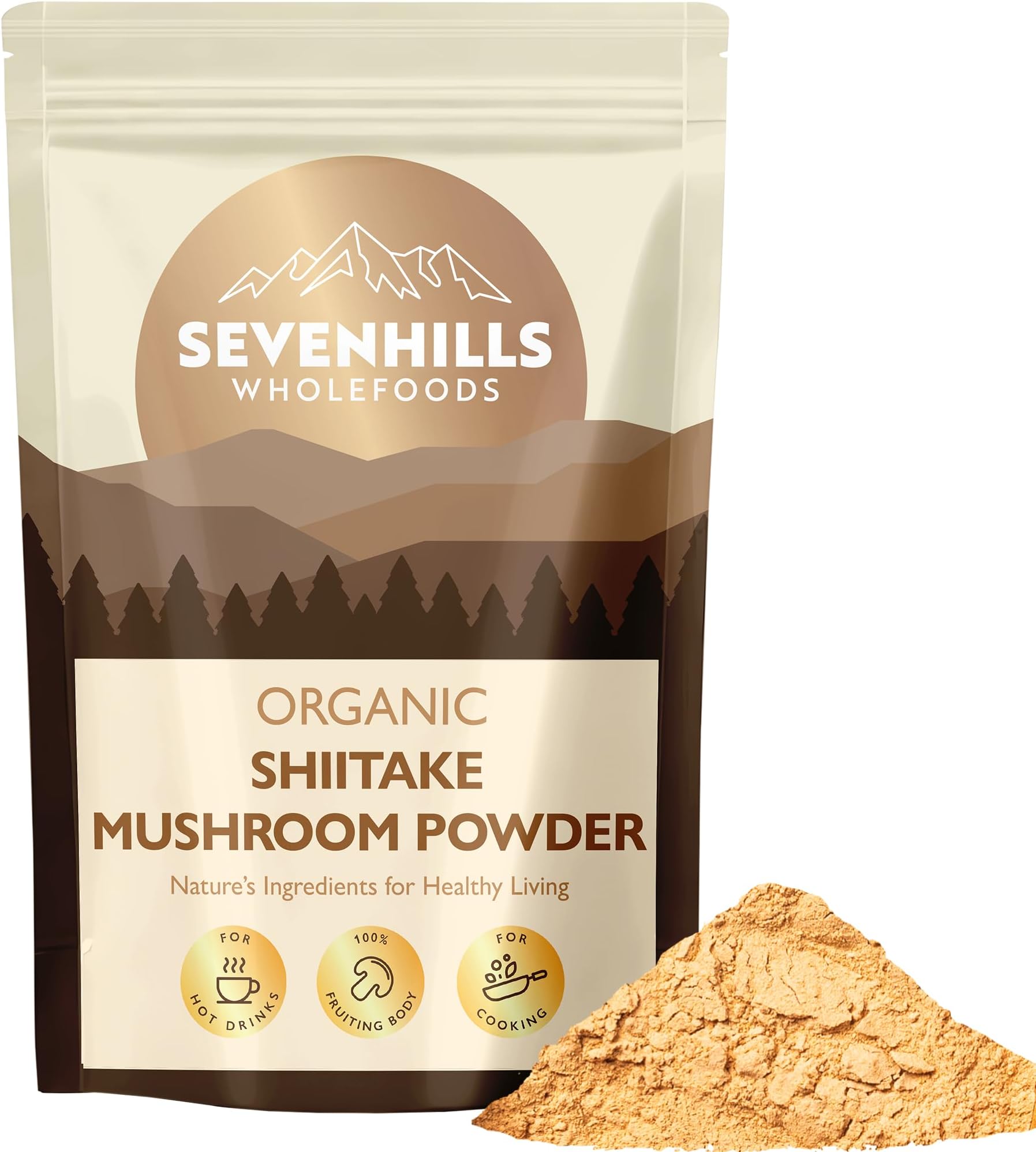 Sevenhills Wholefoods Organic Shiitake Mushroom Powder 100g