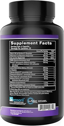 Miniatura 2 de Gorilla Dream Premium Sleep Aid - Suplemento integral para dormir y recuperación con infusión nootrópica, GABA, melatonina, raíz de valeriana,