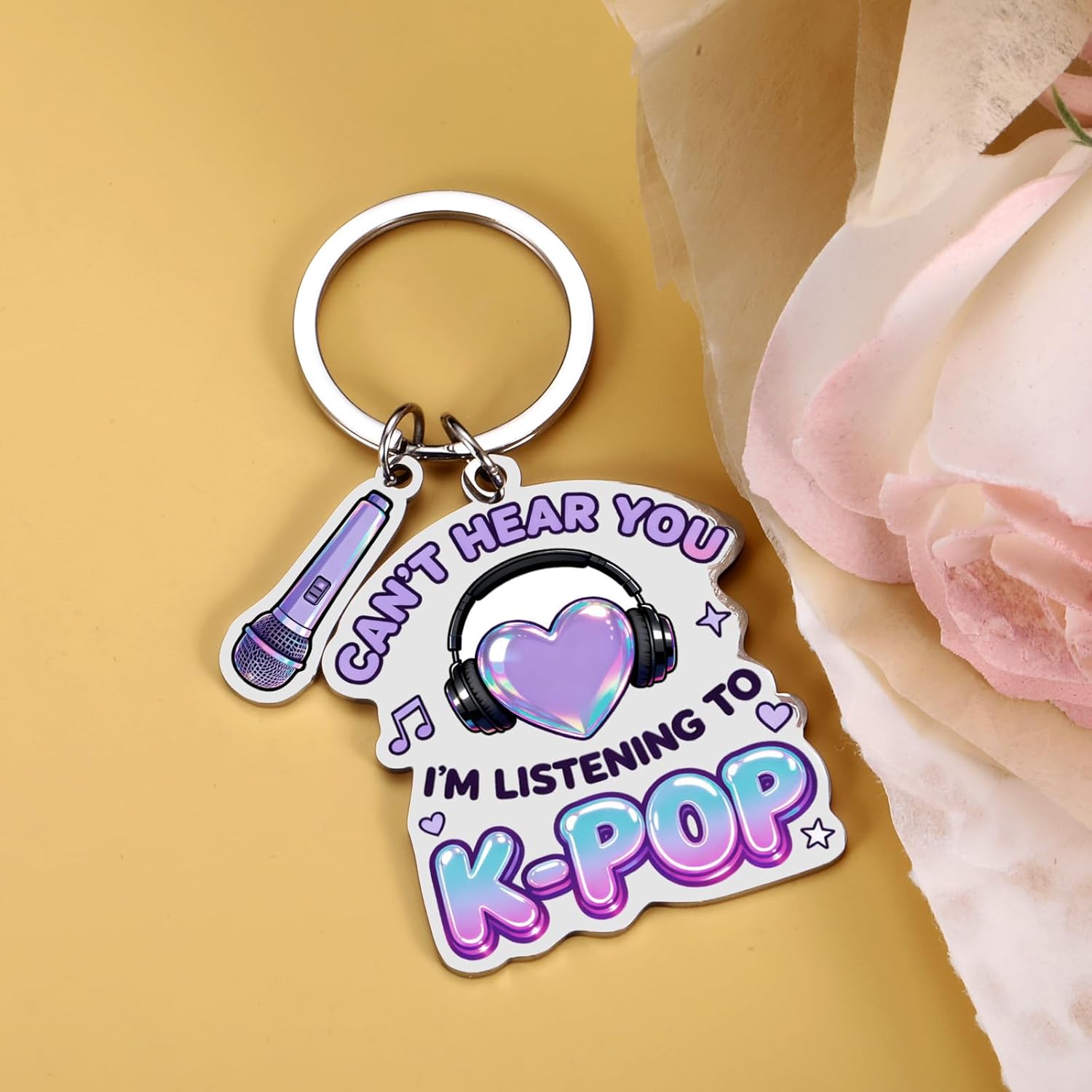 Kpop Keychain Gifts for Girls, Kpop Merch for K Pop Lovers, Music Gifts for Women, Korean Drama Music Keychain for K pop Fans Lovers Singers, Valentines Day Gift for Her,Teens Birthday Decorations - Image 7