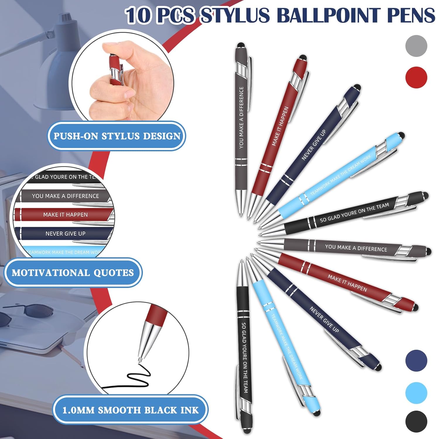 Booson 20 Pcs Employee Appreciation Gifts Bulk Thank You Leather Journals Inspirational Ballpoint Pens Motivational Notebooks for Team Nurses Volunteers Retirement Coworker Leaving Gifts (Novel) - Image 4