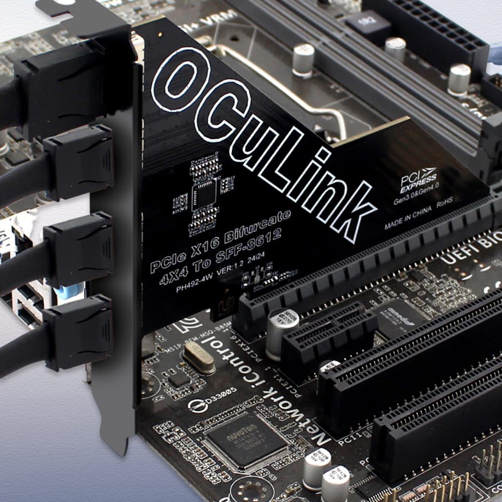 Karta adaptera PCIe X16 do SFF-8611/8612 (OCuLink SFF-8612)