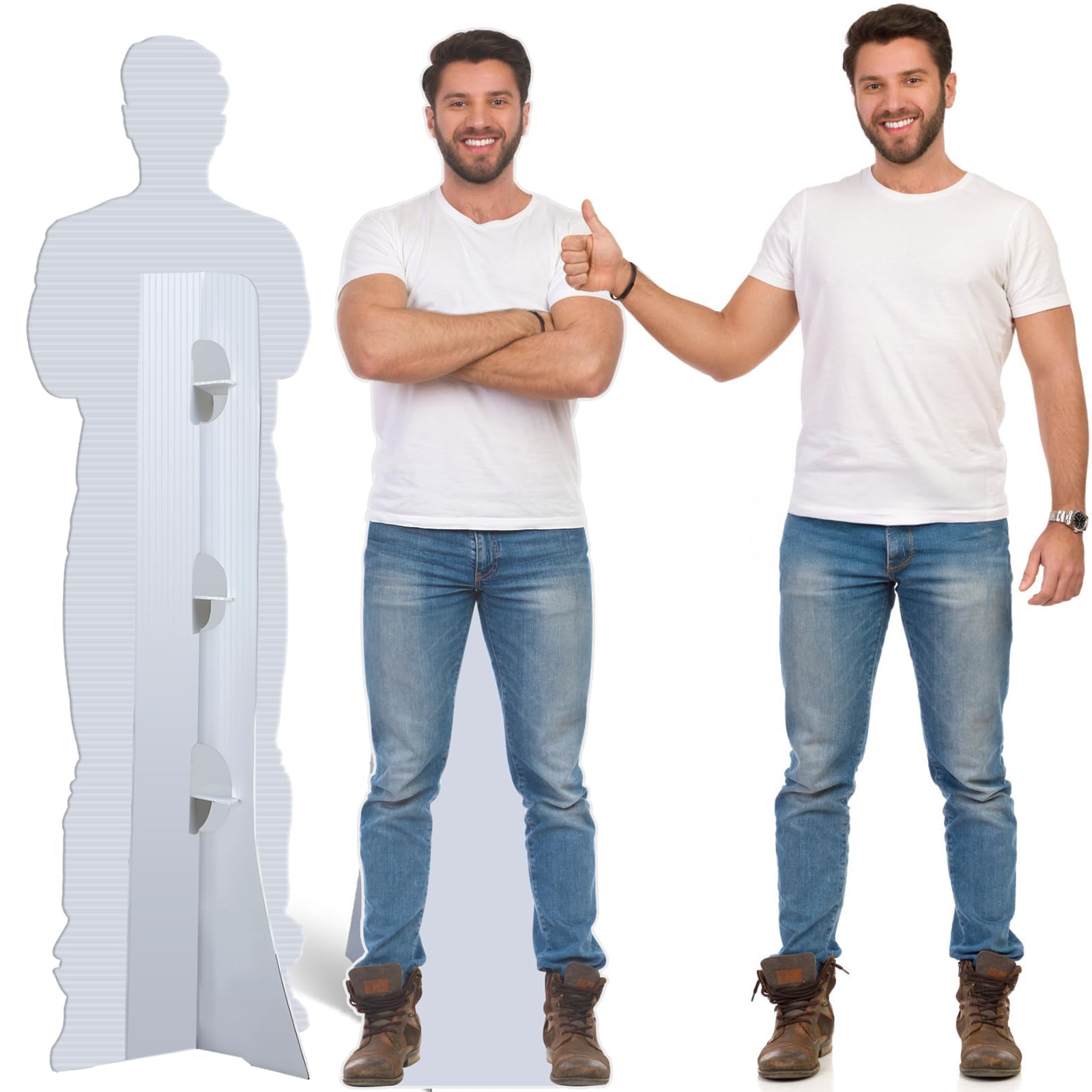 Custom Life Size Cardboard Cutout, Personalized Ultra Clear Stand Up,1-8ft Multiple Sizes to Choose, Perfect for Weddings, Birthdays, Graduations, Parties