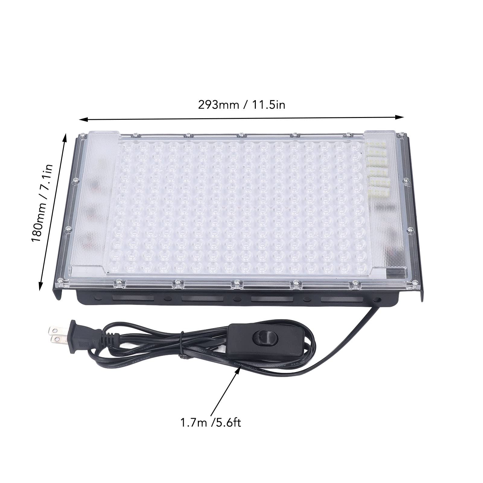 Lámpara de Bronceado para Uso Doméstico, Lámpara Azul Completa de 192 LED 460 Nm, Luz de Bronceado Portátil para Todo el Cuerpo, Bombillas de Cama de Bronceado para el Cuerpo de (Enchufe de la UE)