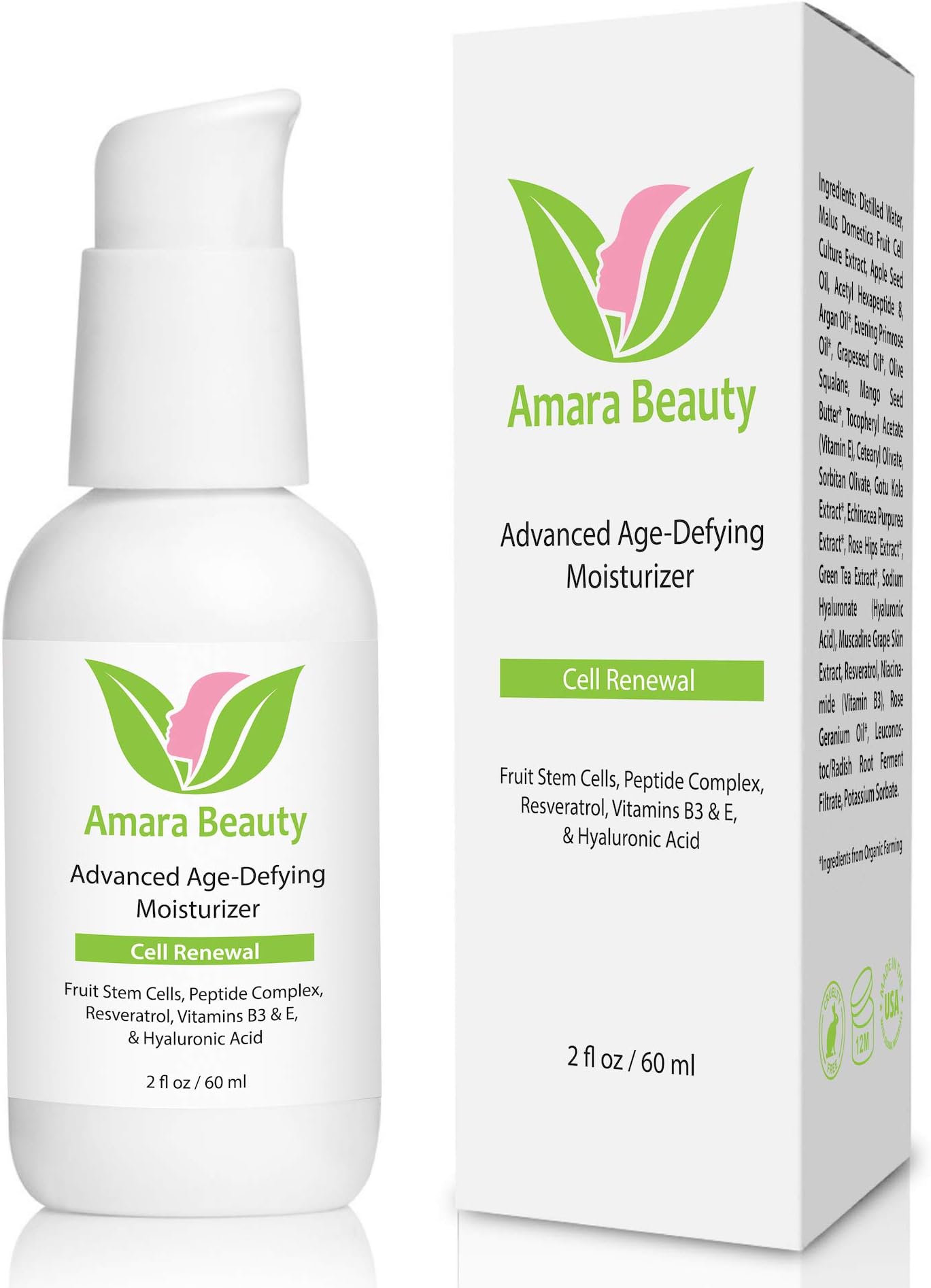 Anti Aging Face Cream Moisturizer with Resveratrol & Peptides, 2 fl. oz.