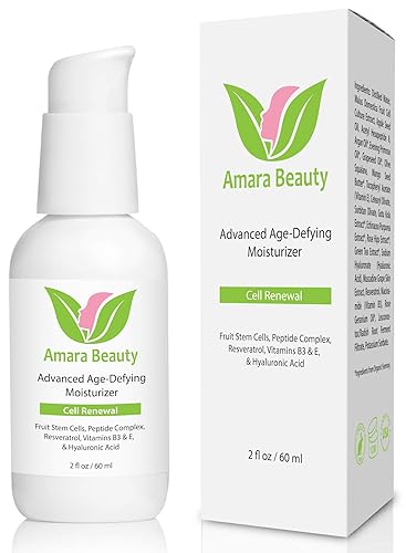 Crema facial humectante y antienvejecimiento con resveratrol y péptidos 2 onzas líquidas de Amara Organics