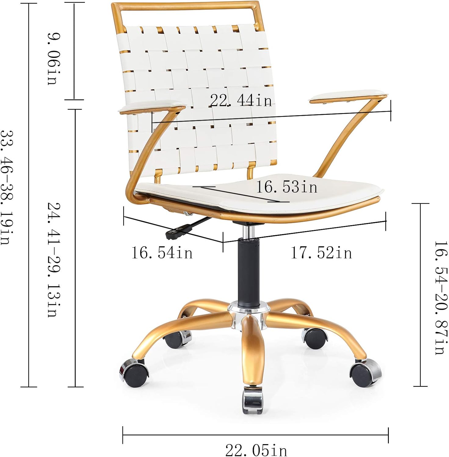 Buy Chair With Gold White Gold Office Chair White And Gold Desk Chair Office Chair In White And Gold Modern Home Office Chair Gold Gold White Online In Vietnam B096rxnw91