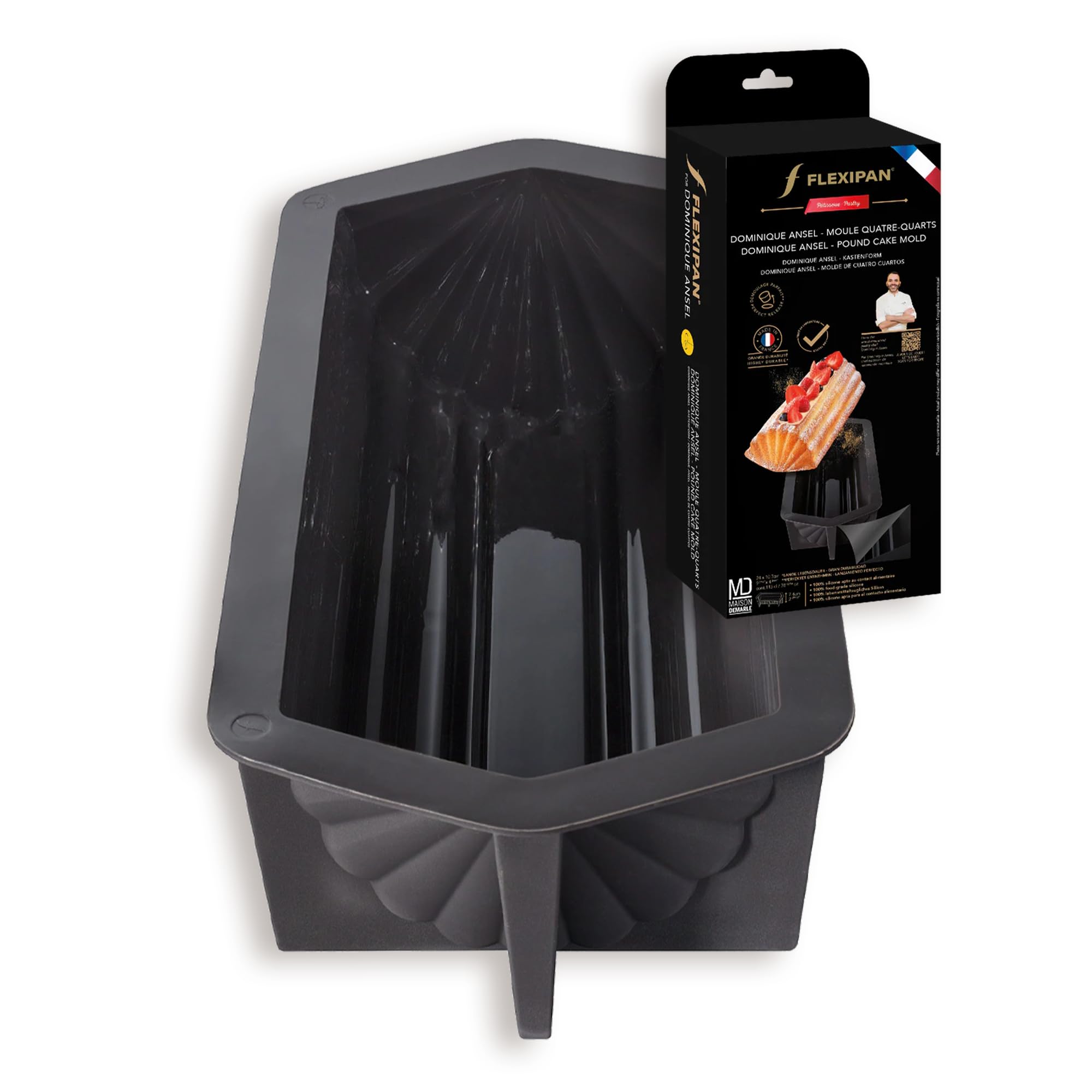 Flexipan® #1 Original Non-Stick Pound Cake Baking Mold - Made in France - Designed with Award-Winning Chef Dominique Ansel - Certified Food Safe Technology (Professional-Grade Quality)