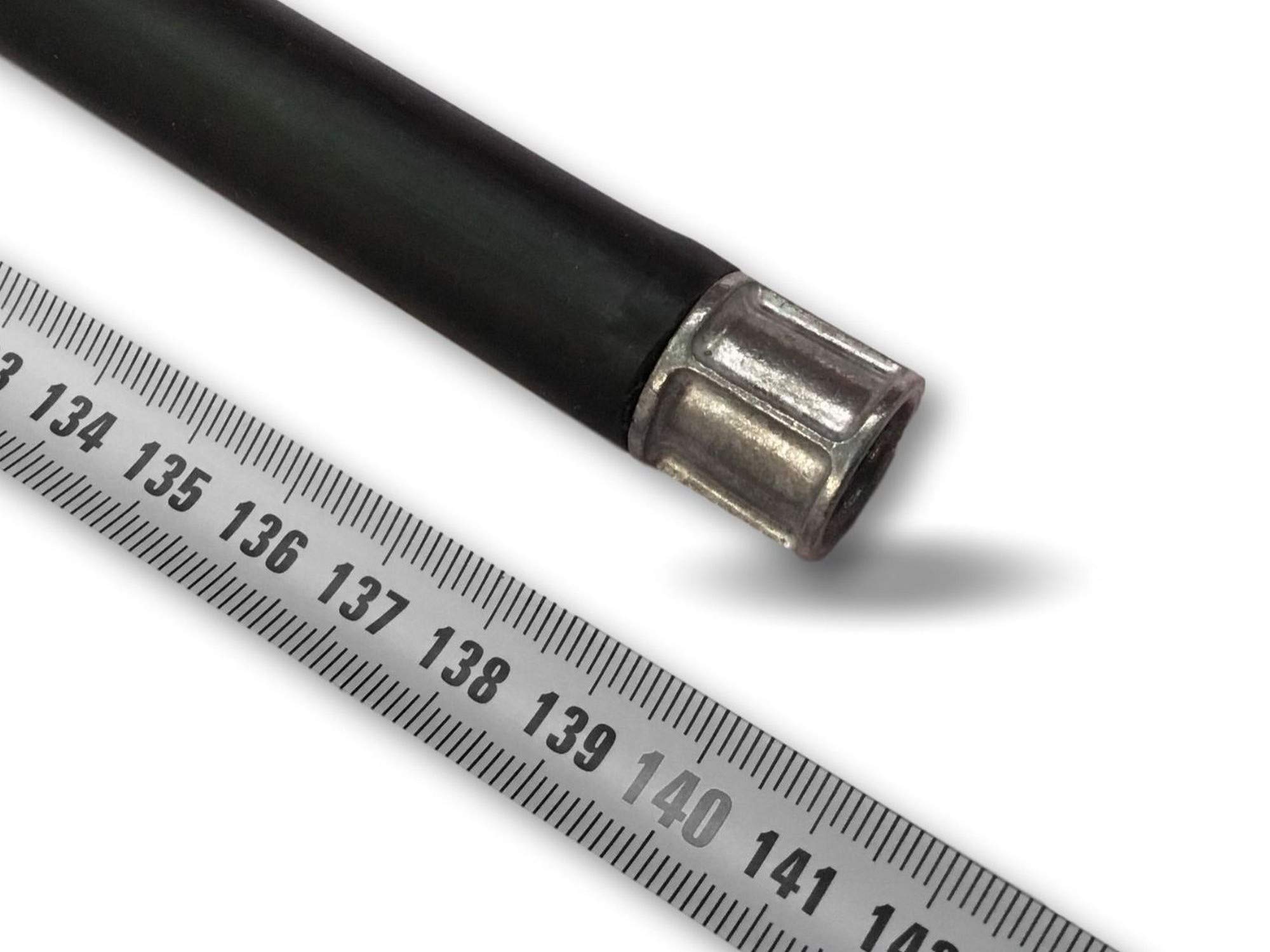 Kibros Set 5 aste spazzacamino nere 7 m prolunga per kit | 5 aste nere da 1,40 m, attacco in acciaio filettato M12×1,75 mm, 7 m di lunghezza totale, compatibili con i kit spazzacamino.