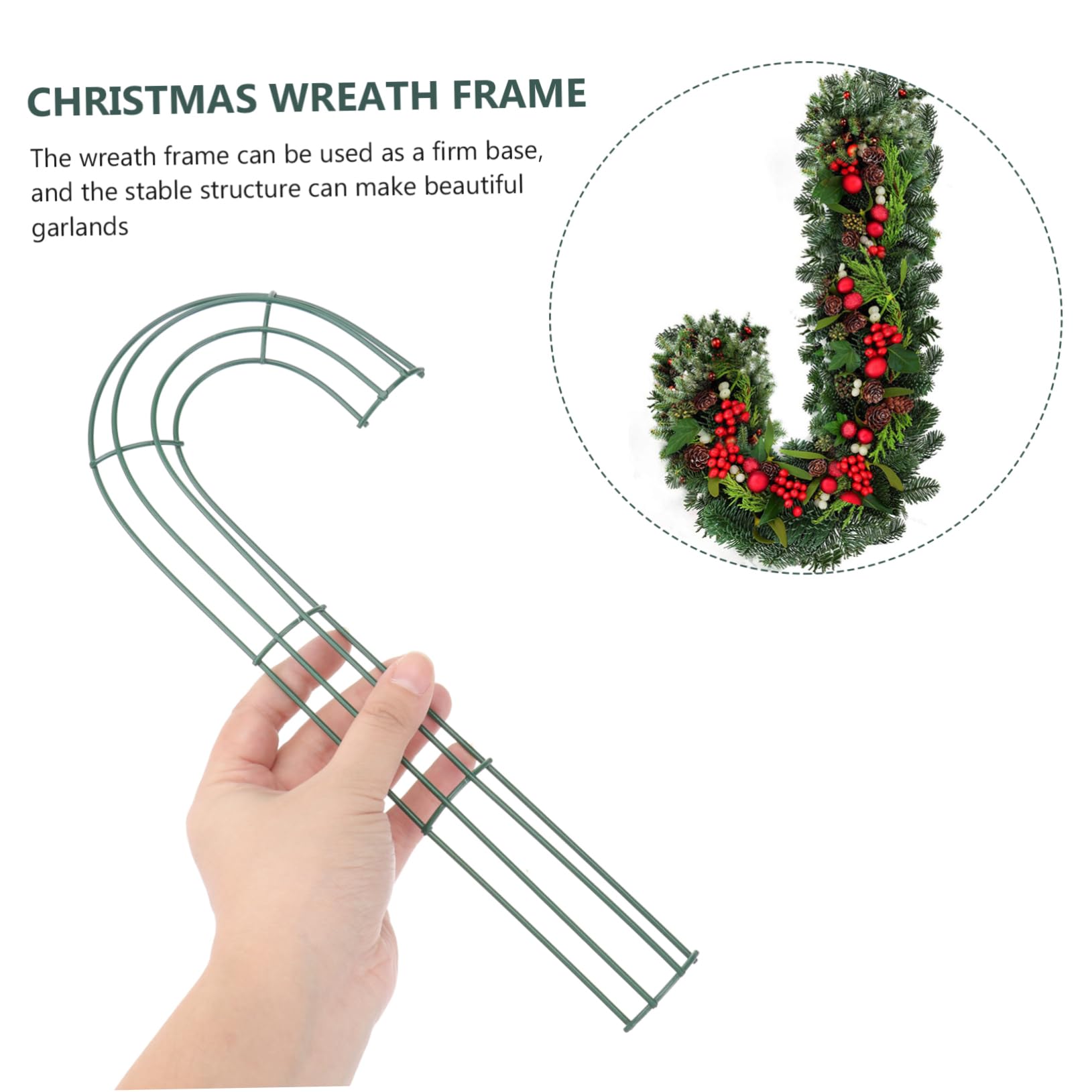 PRETYZOOM 8 STK Girlande Reifen Aufkleber Für Duschtüren Krippenzubehör Blumenkranz Blumenhandwerk Kranzform Süßigkeitengirlande Swag-Kranz-Rahmen Weihnachtskranz Rahmen Green Eisen