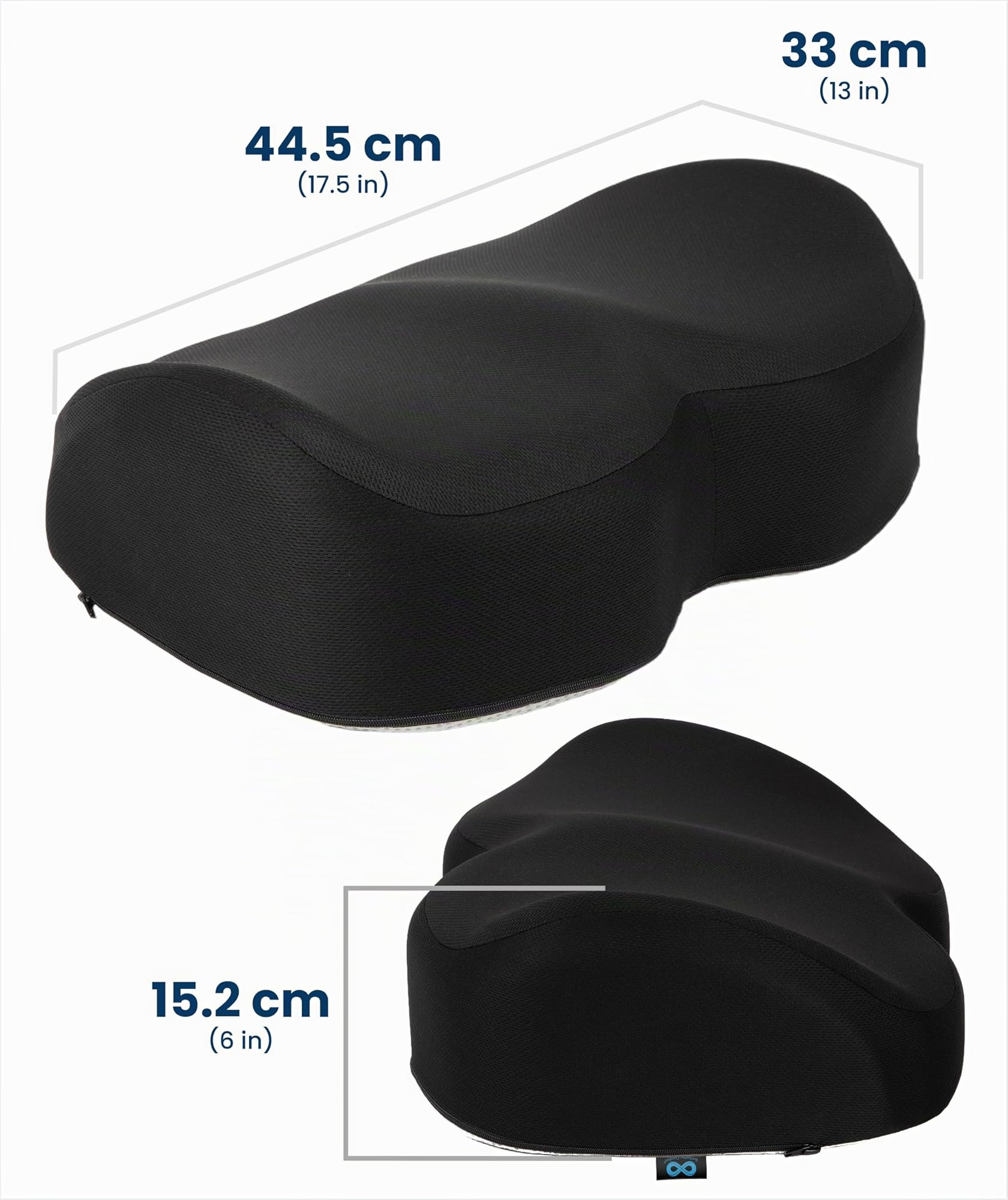 Everlasting Comfort Reposapiés bajo escritorio de espuma viscoelástica – Reposapiés para oficina, teletrabajo y gaming con funda lavable y base antideslizante