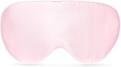 Navaris Mascherina Notturna Copri-occhi Sonno - Maschera Benda Seta - Fascia per Dormire in Viaggio Treno Aereo - Buio Notte Uomo Donna - Rosa