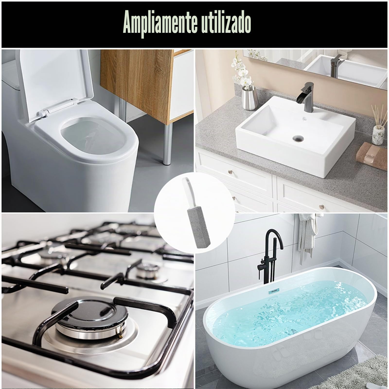 4 Piezas Limpieza Piedra Pomez, Bloque para Limpieza WC Piedra Pómez Limpiadora Cleaning Block WC Limpiador de Inodoros Piedra Pomez para Limpieza Piedras de Limpiezas con Mango para Baño, Aseo