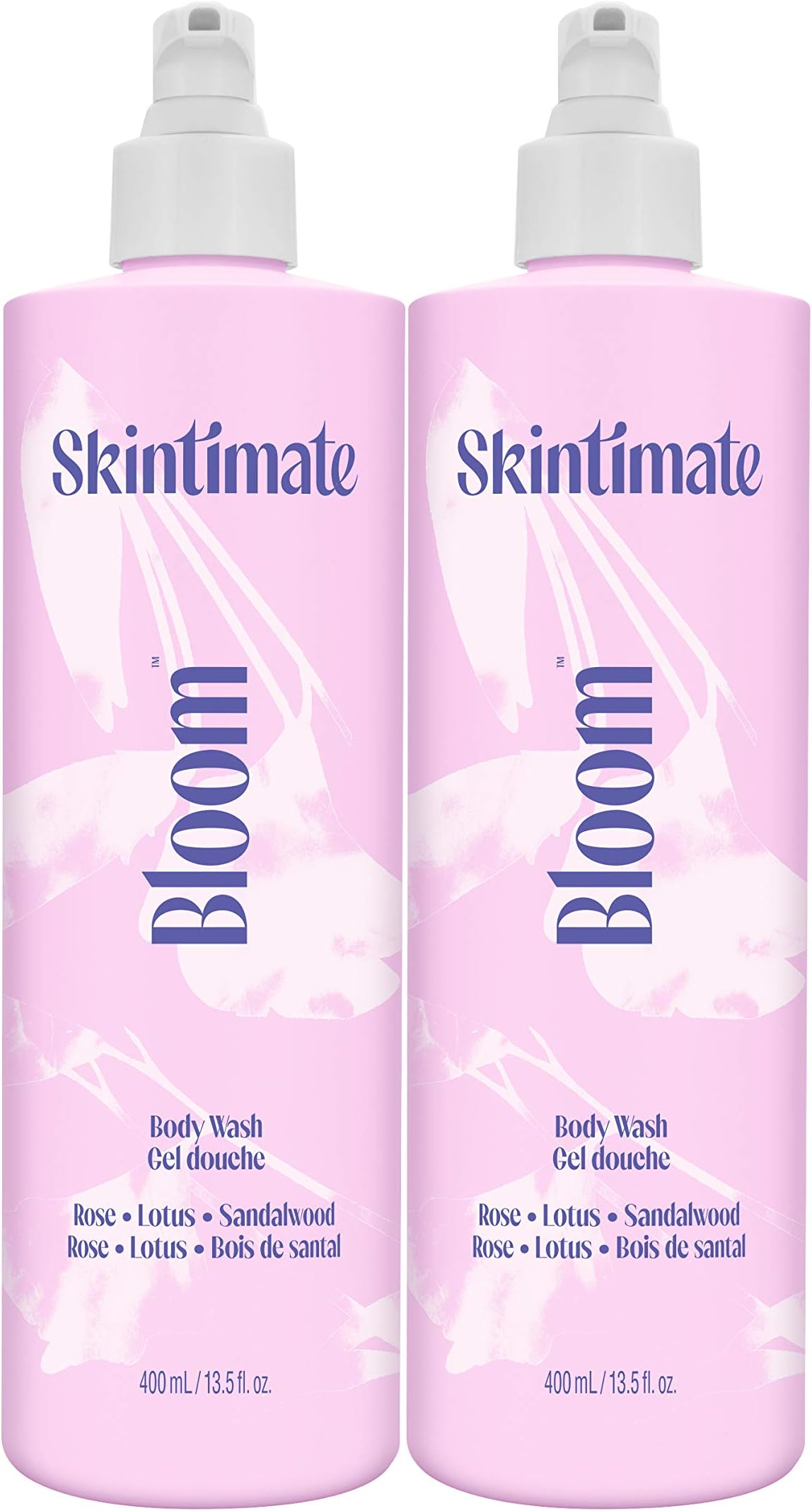Skintimate Bloom Body Wash, Scented with Rose, Lotus and Sandalwood, 13.5 fl. oz. (Pack of 2)