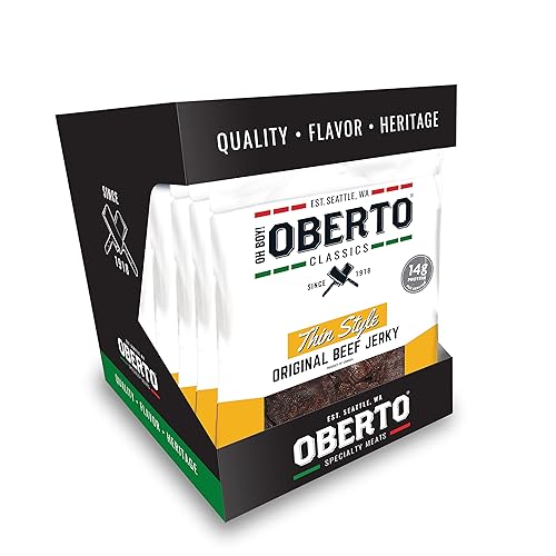 Oh Boy! Oberto Classics Thin Style Original Beef Jerky, 2.2 onzas (paquete de 8)