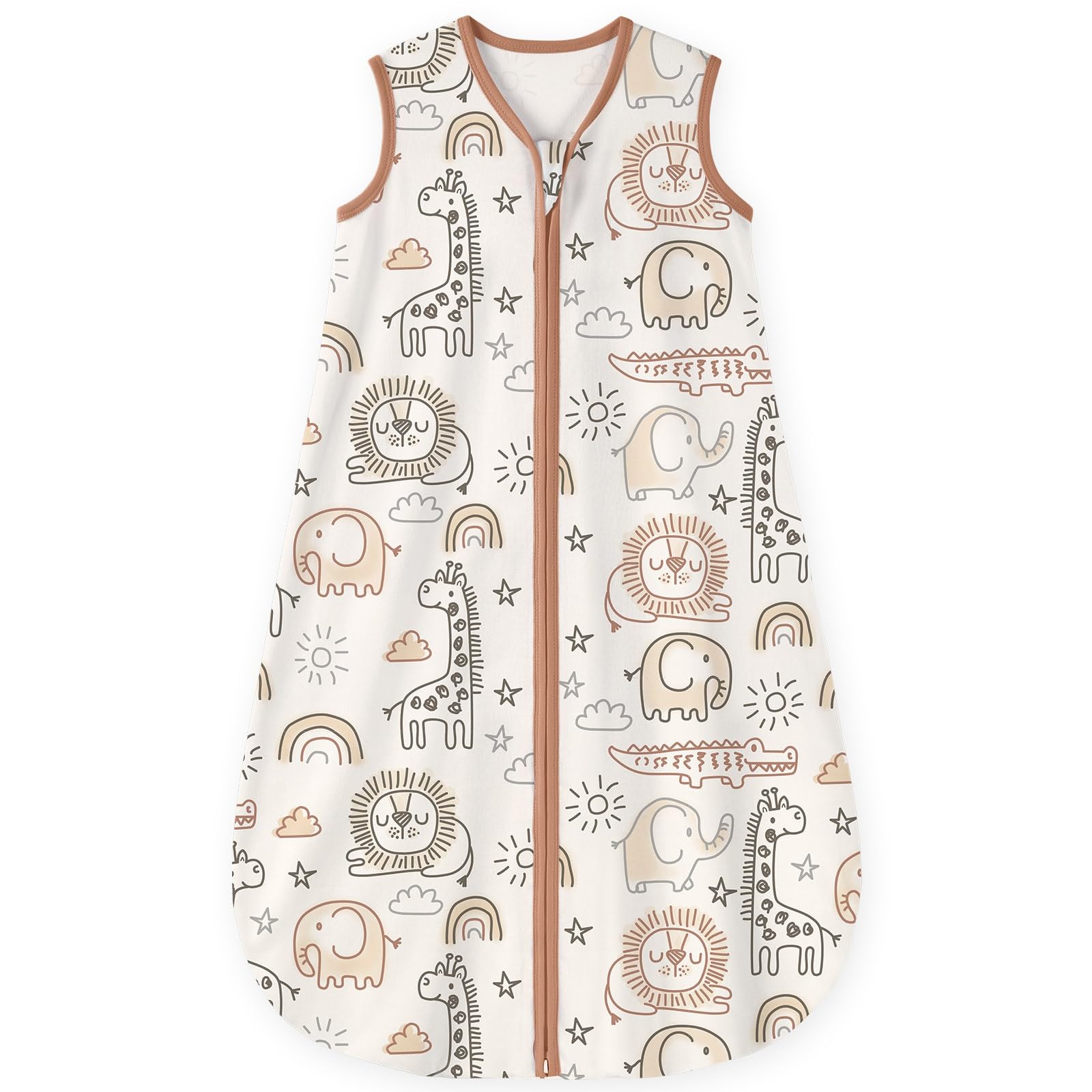 Yoofoss Baby Sleeping Bag 0.5 Tog 0-6 Months - 100% Organic Cotton Summer Lightweight Sleep Sack Soft Sleep Bag for Newbron Infant Unseix Wearable Blanket
