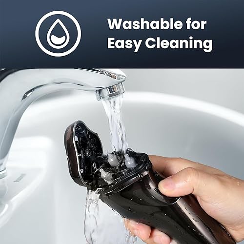 Miniatura 4 de Maquinilla de afeitar recargable, recortadora de aseo inalámbrica, afeitadora de 2.36 pulgadas con construcción impermeable, herramienta de cuchilla