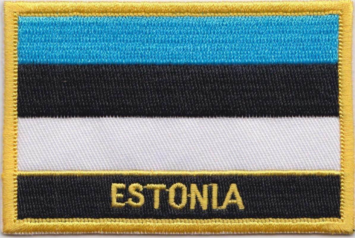 1000 Flags Estonia Flag Embroidered Rectangular Patch Badge/Sew On Or Iron On from